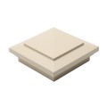 4" X 4" Cape May Style Vinyl Post Cap for Vinyl Fence and Railing (Almond)