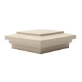 4" X 4" Cape May Style Vinyl Post Cap for Vinyl Fence and Railing (Almond)