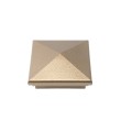 3.625" (3 5/8" x 3 5/8") Neptune Style Vinyl Post Cap for 4" x 4" Wood Post - Antique Gold