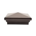 4" x 4" Neptune Style Vinyl Post Cap - Antique Brown