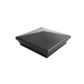 5" x 5" Neptune Style Vinyl Post Cap - Hammertone Black