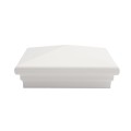 LMT-1496W 5" x 5" Sq. Neptune Vinyl Post Cap - White