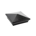 5.625" (5 5/8" x 5 5/8") Neptune Style Vinyl Post Cap for 6" x 6" Wood Post - Hammertone Black