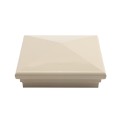 6X6 Neptune Style Vinyl Post Cap for Vinyl Fence and Railing (Almond) (PostCaps)