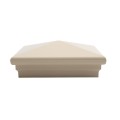 6X6 Neptune Style Vinyl Post Cap for Vinyl Fence and Railing (Almond) (PostCaps)