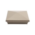 6X6 Neptune Style Vinyl Post Cap for Vinyl Fence and Railing (Khaki) (PostCaps)