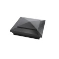 5" x 5" Cape May Style Vinyl Post Cap - Hammertone Black