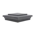 5.625" (5 5/8" x 5 5/8") Cape May Style Vinyl Post Cap for 6" x 6" Wood Post - Antique Gray