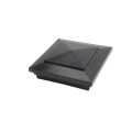5.625" (5 5/8" x 5 5/8") Cape May Style Vinyl Post Cap for 6" x 6" Wood Post - Hammertone Black