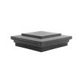 5.625" (5 5/8" x 5 5/8") Cape May Style Vinyl Post Cap for 6" x 6" Wood Post - Hammertone Black