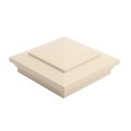 6X6 Cape May Style Vinyl Post Cap for Vinyl Fence and Railing (Beige) (PostCaps)