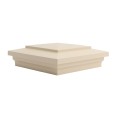 6X6 Cape May Style Vinyl Post Cap for Vinyl Fence and Railing (Beige) (PostCaps)