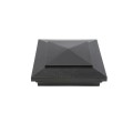 6" x 6" Cape May Style Vinyl Post Cap - Hammertone Black