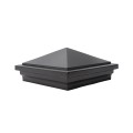 5" x 5" Haven Style Vinyl Post Cap - Hammertone Black
