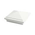 5X5 Haven Style Vinyl Post Cap for Vinyl Fence and Railing (White)