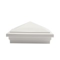 5X5 Haven Style Vinyl Post Cap for Vinyl Fence and Railing (White)