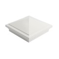 5X5 Haven Style Vinyl Post Cap for Vinyl Fence and Railing (White)