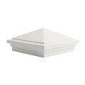 5X5 Haven Style Vinyl Post Cap for Vinyl Fence and Railing (White)