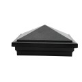 5.625" (5 5/8" x 5 5/8") Haven Style Vinyl Post Cap for 6" x 6" Wood Post - Hammertone Black