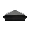 6" x 6" Haven Style Vinyl Post Cap - Hammertone Black
