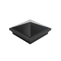 6" x 6" Haven Style Vinyl Post Cap - Hammertone Black