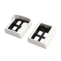 LMT 1522-WHITE T-Rail Covered Bracket Kit For Vinyl Railing (3 Piece) - White