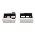 LMT 1522-WHITE T-Rail Covered Bracket Kit For Vinyl Railing (3 Piece) - White