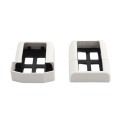 LMT 1522-WHITE T-Rail Covered Bracket Kit For Vinyl Railing (3 Piece) - White