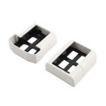 LMT 1522-WHITE T-Rail Covered Bracket Kit For Vinyl Railing (3 Piece) - White