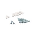 1.75" x 5.5" Vinyl Fence Wall or Post Mount Bracket Kit (White)