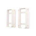 1.75" x 5.5" Vinyl Fence Wall or Post Mount Bracket Kit (White)