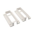 1.75" x 5.5" Vinyl Fence Wall or Post Mount Bracket Kit (White)
