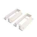 1.75" x 5.5" Vinyl Fence Wall or Post Mount Bracket Kit (White)