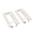1.75" x 5.5" Vinyl Fence Wall or Post Mount Bracket Kit (White)