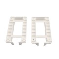 1.75" x 5.5" Vinyl Fence Wall or Post Mount Bracket Kit (White)