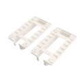 1.75" x 5.5" Vinyl Fence Wall or Post Mount Bracket Kit (White)