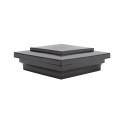 4.5" (4 1/2" x 4 1/2") Cape May Style Vinyl Post Cap - Hammertone Black