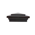 4.5" (4 1/2" x 4 1/2") Cape May Style Vinyl Post Cap - Hammertone Black
