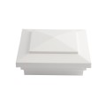 4.5" sq Cape May Style Vinyl Post Cap for Vinyl Fence and Railing (White)