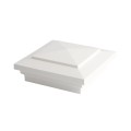 4.5" sq Cape May Style Vinyl Post Cap for Vinyl Fence and Railing (White)