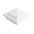 4.5" sq Cape May Style Vinyl Post Cap for Vinyl Fence and Railing (White)