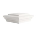 4.5" sq Cape May Style Vinyl Post Cap for Vinyl Fence and Railing (White)
