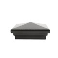 4.5" (4 1/2" x 4 1/2") Neptune Style Vinyl Post Cap - Hammertone Black