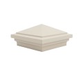 4.5" (4 1/2" x 4 1/2") Haven Style Vinyl Post Cap - Almond