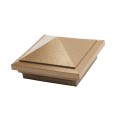 4.5" (4 1/2" x 4 1/2") Haven Style Vinyl Post Cap - Antique Gold