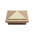 4.5" (4 1/2" x 4 1/2") Haven Style Vinyl Post Cap - Antique Gold