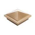 4.5" (4 1/2" x 4 1/2") Haven Style Vinyl Post Cap - Antique Gold