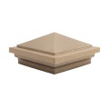 4.5" (4 1/2" x 4 1/2") Haven Style Vinyl Post Cap - Antique Gold