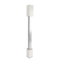 LMT General Purpose 4" Sq. x 36" Heavy-Duty Post Mount and Hardware Kit For Vinyl Railing Posts With PVC Top Leveling Guide (Galvanized Steel) 