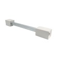 LMT General Purpose 4" Sq. x 36" Heavy-Duty Post Mount and Hardware Kit For Vinyl Railing Posts With PVC Top Leveling Guide (Galvanized Steel) - 1573F